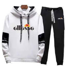 Männer Trainingsanzüge Männer Casual Set Mit Kapuze 2022 Frühling Herbst Sportswear Hoodies Hosen 2PCS Sets Solide Hip Hop Straße lose