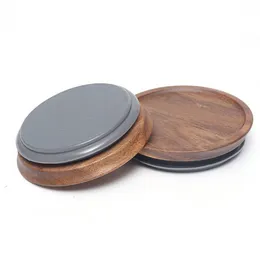 Natural Wood Beverage Drinkware Lid 70mm 90mm Miljövänlig rund flaskkåpor Bambu lock C1201