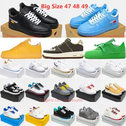 2023 Neues Muster Ankunft Casual Shoes Moma White Brooklyn x 1 Low MCA University Blue Gold des Chaussures Off Running Sports Männer Frauen One Modedesigner Sneaker