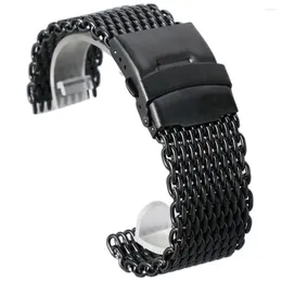 Watch Bands 18/20/22/24mm Stainless Steel Mesh Wrist Band Black/Silver/Blue/Rose Gold Fashion Men Quartz Strap Replace Bracelet