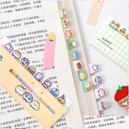 Altro Materiale scolastico per ufficio Materiale scolastico Mticolor Kawaii Cartone animato Frutta Fiore Note adesive scrivibili Indice per pagine Animale Boo Dhgkk