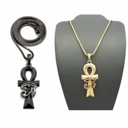 Pendant Necklaces Man Woman Vintage Ancient Egypt Eye Of Horus Cross Necklace Religious Amulet Jewelry Gift