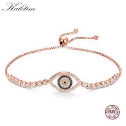 Armband Kette Kaletine Blue Evil Eye Cz Charms 925 Sterling Silber Armbänder für Frauen Luxus Marke Herren 2018 Rose Gold Schmuck