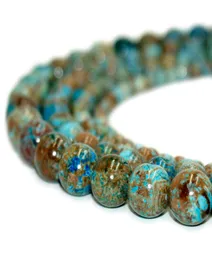 Stone Natural Crazy Blue Lace Agate Beads Gemstone redonda de cuentas sueltas para joyas de pulsera de bricolaje que hace 1 hilo 15 pulgadas 410 mm9613398