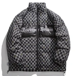 Herrvästar vinter överdimensionerad anka ner jacka män baggy puffer kappa mode harajuku rutiga ljus parka kläder förtjockas ytterkläder topp hane 5xl 221130