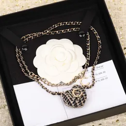 2024 Luxury quality Charm heart shape pendant necklace with black genuine leather have box stamp PS4452A