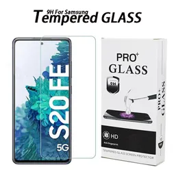 Kratzfester Displayschutz mit Härtegrad 9h für Samsung Galaxy A11 A31 A51 Note20 S21 S22 Plus S20 FE M10 Note10 Lite, 0,33 mm gehärtetes Glas mit Einzelhandelsverpackung