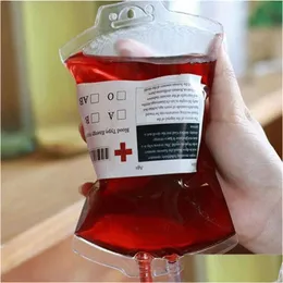 Water Bottles 300Ml Fruit Juice Beverage Bag Halloween Drink Pouch Party Supplies Double Tube Vampire Theme Impervious Drink Dhgarden Dhzwr