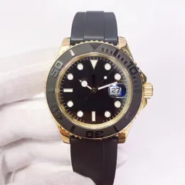 2023 ST9 Steel Yellow Gold New Model Bezel Watch 40mm 자동 메키 시아형 손목 시계 고무 스트랩 Sapphire Glass Movement Mens Watches