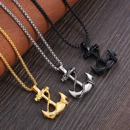 Stainless Steel Sea Anchor Sailor Man Men Necklaces Chain Pendants Punk Rock Hip Hop Unique for Male Boy Fashion Jewelry