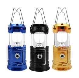 LED Portable Lantern Telescopic Torch Outdoor Camping T￤lt Lamp USB Laddningsbar Emergency Working Light Hanging Lamp
