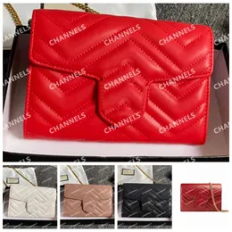 Marmont Matelasse Mini Bag Chain Strap Desinger Purse Wallets Leather Small Wallet Women Luxury Small Purses Classic Black Vintage