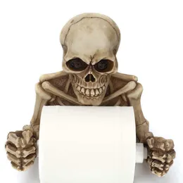 Suportes de papel higiênico Cravet Skull Sçaneiro Caixa de armazenamento montada na parede Banheiro 221201