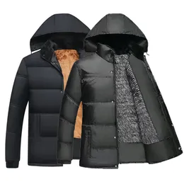 Men's Vests Winter Down Coat Solid Color Stand Collar Plush Highly Warm Zip up puffer Jacket for Outdoor jaqueta masculina inverno 221130