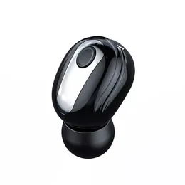Single Bluetooth Earbud Mini Invisible Wireless Headset i öronörstycket med mic handsfree samtal för iPhone Android smarta telefoner