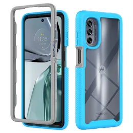 Cassa del telefono di colore della caramella del respingente antiurto per MOTO G50 EDGE 20 LITE G51 5G G200 E20 G71 Cover posteriore morbida trasparente B206