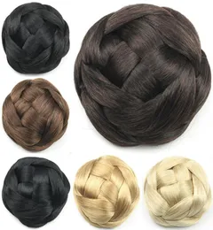 Synthetic Bun Braided Chignons Simulating Human Hair Extension Updo For Daily Working Party and Bride039s HairstyleG66020526732244