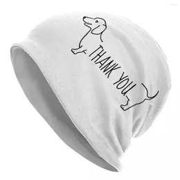 Берец спасибо Dachshund Bonnet Hat Hip Hip Hop Outdoor Cause Dog Skullies Beanies Unisex Warm Head Wrap Cap