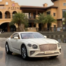 Model Diecast samochód duży rozmiar 1 24 Continental GT Alloy Symulacja Metal Luxy Sound Light Collection Childrens Prezent 221201