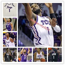 Mike Miles Jr. TCU Horned Frogs Basketball Trikots Herren Jugend 2 Emanuel Miller 5 Chuck Obannon Jr. 0 Micah Peavy 3 PJ Haggerty Custom College Trikots