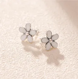 Pandora Real 925 Sterling Silver 고품질 숙녀 생일 선물 스터드 이어링 7268417 용 Wholedaisy Flower Stud Earrings