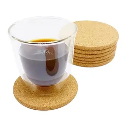 Mats Pads Wedding Party Coaster Plain Cork Round Square Pad Bowl Wok Pot Dish Table Heatproof Non Slip Placemat 0 65Zp G2 Drop Del Dhuim