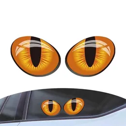 Cute Simulation Cat Eyes Car Stickers 3D Vinyl Decal for Rearview Mirror Car Head Engine Cover Windows Decoration
