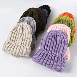 Женщины Осень Зимняя Вязание Шляпы Шляпы Уличная одежда для девочек теплые черепа