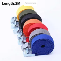 New Upgrated 2m Car Tension Rope Motorcycle Bike Lashing Cargo Strap Tie Down Strong Ratchet Belt for Lu