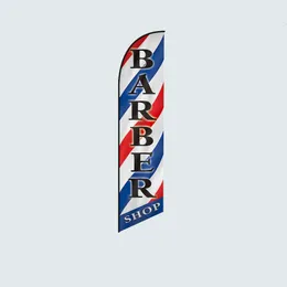 Bandiere per banner Design personalizzato Maglia in poliestere da spiaggia Bandiera con piume Barber Shop Swooper promozionale senza aste e base 221201