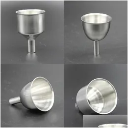 Other Kitchen Dining Bar Portable Hip Flask Funnel Mini Stainless Steel Lengthen Hopper Mtifunction Oil Per Fill Kitchen Cooking Dhytf