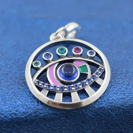 Стерлингового серебра 925 пробы ME Styling The Eye Medallion Charm Bead Подходит только для европейского Pandora Me Type Ювелирные изделия Браслеты Ожерелья