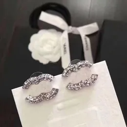 Mode silver örhängen aretes orecchini för kvinnor fest bröllop älskare present designer smycken med fannel väska