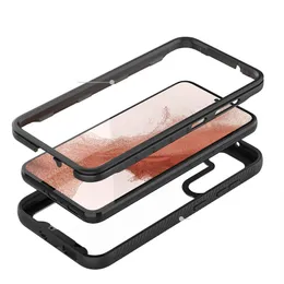 Transparente 2-in-1-Süßigkeit-Farben-Metallabdeckungs-Kasten-Knöpfe-Telefon-Kasten für Samsung A52 5G A03 CORE A73 A33 B206