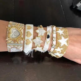 Łańcuch bransoletki Bohemian 3d Heart Miyuki S for Women Luxury ręcznie robione tkanin biżuteria Tassel Pulseras Bijoux 2021 Prezent