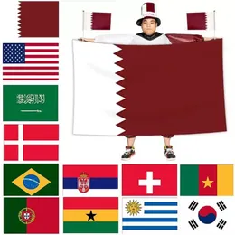 Bannerflaggor 32 länder National Banner Flags 90x150cm Home Garden Decoration Supplies grossist