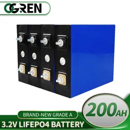 3.2V 200AH Lifepo4 Pil 1/4/8/16/32PCS Şarj edilebilir Lityum Demir Fosfat Hücresi 12V 24V 36V RV Golf Sepeti Yat Forklift