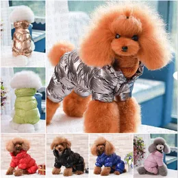 Pet Dowm Jacket Pure Puppy Apparel Inverno para cães pequenos Aquecimento do manteau chien roupas de natal traje de halloween ps1398
