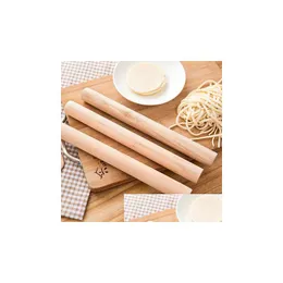 Rolling Pins Pastry Boards Brown Paste Dough Roller Moth Proof Non Stick Dumpling Wrapper Wooden Rolling Pin High Strength Kitchen Dhi1M