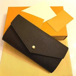 2022 Designers Portefeuille Sarah Wallet Women's Envelope Flap Emilie Josephine Long Walls Card Holder Purse Mini Pochette 269V