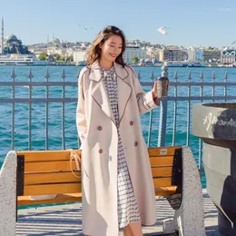 Kadın Trençkotları Kadınlar İçin Ceket Sıcak Bayanlar Kadın Kadın Kış 2022 Gelişler Moda Trenchcoat DD1420