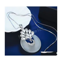 H￤nge halsband p￥f￥gelh￤nge halsband med ormkedja sier opal kvinnor kristall rhinestone djur l￥ng tr￶ja halsband s￶t fa dhz7s