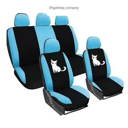 Cute Cat Printed High Quality Universal Seat Covers for Car Front/Full Cover 2/4/9PCS Protection