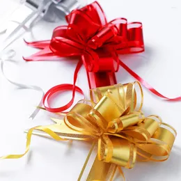Noel Süslemeleri 10 PCS/Paket Altın Gümüş Kırmızı Yay Knot Home Tree Süsler için 2022 Yıllık Dekor Malzemeleri