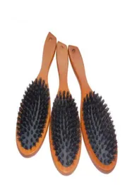 Doğal Domuz Kılı Saç fırçası Masaj Karamaşa Antistatik Saç Kafa Derisi Kürek Fırçası Kayın Ahşap Saç Fırçası Stil Araç 9775060