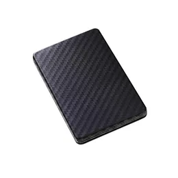 새로운 줄무늬 검은 색 모방 탄소 섬유 마그네틱 카드 커버 카본 섬유 스타일 지갑 카드 패키지 내구성 카드 지갑 282n