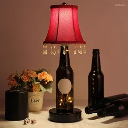 Lampy stołowe szklane butelka lampa barowa restauracja sypialnia sypialnia leniwa LED biurko