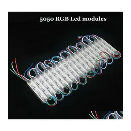 LED-Module 5050 RGB-LED-Modus-Licht, wasserdicht, 12 V, SMD, 3 LEDs, 0,72 W, Modi, Zeichen-Hintergrundbeleuchtung für Kanalbuchstaben, Drop-Delivery-Lichter L Dhtay