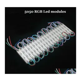 LED Modüller 5050 RGB LED Modu Işık Su Geçirmez 12V SMD 3 LED'ler 0.72W Modlar Kanal Harfleri İçin Arka Işıklar İmzaladığı Teslimat Işıkları L DÜŞÜNMELER