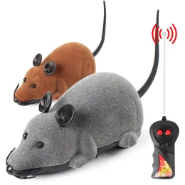 ElectricRC Animals 3 Colors Mouse Cat Toy Wireless Remote Control PS Interactive Pluch RC Electronic Rat M￶ss f￶r Kitten 221201